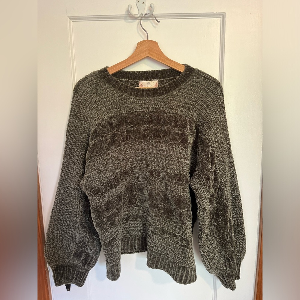Super soft knit green sweater